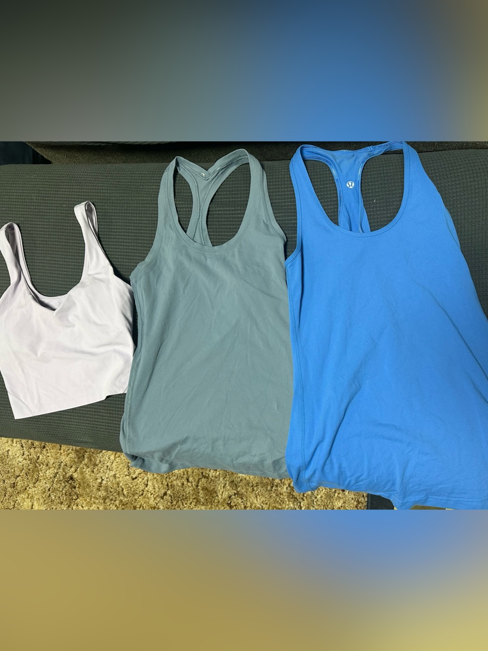lululemon athletica Tank Top Set — Light Pink, Sage, Blue